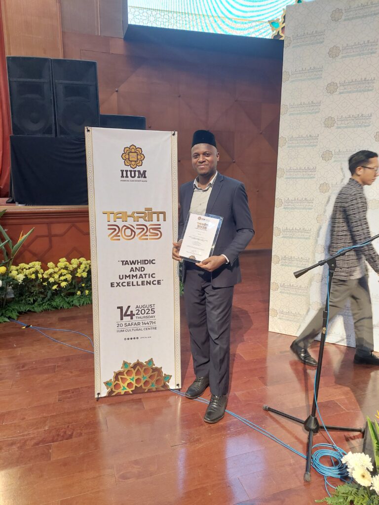 Anjorin Ishaq at Gold Award at the Festival of Ideas 2025 IIUM